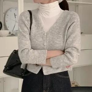 [코코블랑] 베이 진주 단추 가디건