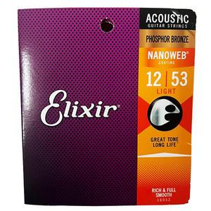 엘릭서 16052 낱줄 어쿠스틱 포스포브론즈 나노웹 라이트 012-053