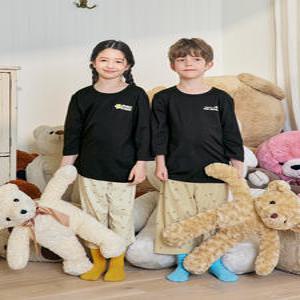 수아팜 여아동 모던블랙 에어로쿨 7부 내의 세트