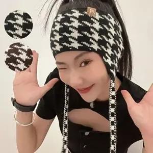 [셀러허브 패션][JHQSWOW6_51DU]니트 두꺼운 귀마개 겨울 골프