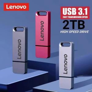 레노버 USB 3.1 휴대용 하드 드라이브, 고속 메탈 플래시 PC용, 2TB, 1TB, 512GB