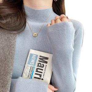 여자 니트 티 반폴라 목폴라 8컬러 티셔츠 반목티셔츠