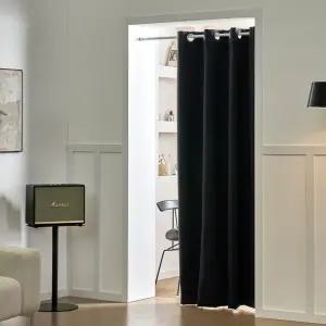 방한커튼 205 차콜 암막커튼 방풍 커튼 중문 현관 창문 바람막이 가리개