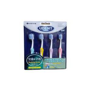 유한 유덴트 스파이럴 베이킹소다 초극세모 잇몸 구취 칫솔 4개입, 4개
