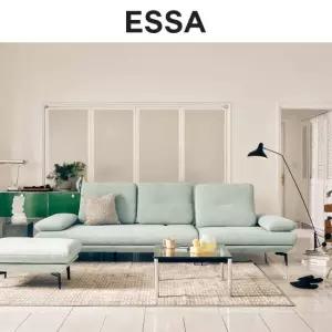 로마노 컴팩트 4인 스윙기능 테메르 패브릭 소파+스툴