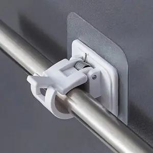 [셀러허브 패션][JHQSRYL1_52AP]무타공 커튼봉 집게 홀더 2P세트 커튼설치