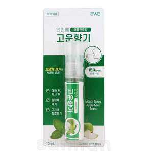 3WB 입안에 고운향기 10mlX1개(애플민트향)/휴대용 여행용 구강 청결제 마우스 스프레이