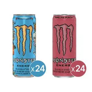 몬스터 에너지 망고로코 355ml 캔 24개+몬스터 에너지 파이프라인펀치 355ml 캔 24개