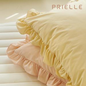 1+1 쁘리엘르 브레스 고밀도 워싱 순면 프릴 베개 커버 40X60