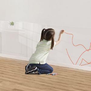 투명 흡착식 벽필름 무점착 투명시트지 벽지보호필름 120cm 2M