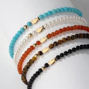 [한국금다이아몬드] *당일출고* 천연석 순금 물고기 볼 팔찌 24K 5종 택1 행운