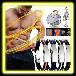 티타늄 스틸 디톡스 림푼클로그 손목 밴드 남성용 실리콘 팔찌, 에너지 슬리밍 팔찌 및 뱅글, 건강 관리 주얼리