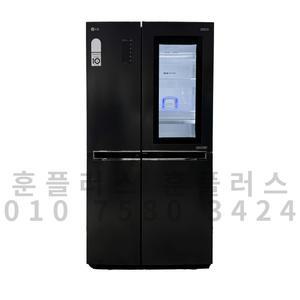 중고 냉장고 LG 디오스 블랙 노크온 양문냉장고 636L
