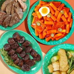 맛팜 세박자 떡볶이 500g  분식세트 (떡볶이+순대+어묵탕+순대내장)