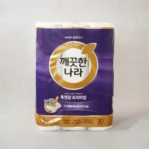 깨끗한나라 촉앤감케어 3겹 화장지 30m*30롤