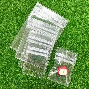 싼비즈 [9-880]지퍼백키링 키링부자재 미니지퍼백 투명 (키링용) ,1개