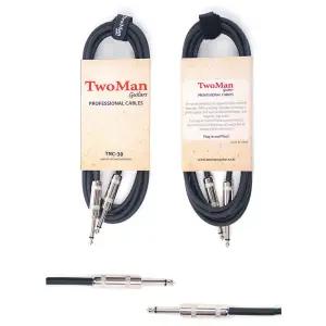기타 케이블 TWOMAN 악기케이블 잭선 3m/일렉/베이스/악기/앰프/케이블선/통기타/공연용/오디오/연결잭
