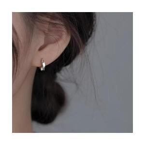 925실버 미니 웨이브 볼드 원터치 귀걸이 N223