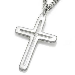 알러지방지 남자목걸이 티타늄 커플 이중선 십자가 펜던트 목걸이 무알러지 기독교 세례 남성 여성 패션116