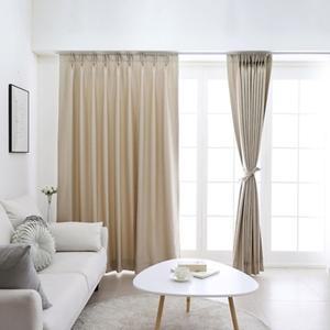 암막커튼 비젠 1장 75x230cm 베이지 나비주름 아이방커튼 이쁜커튼 예쁜커튼 호텔식커튼 자취커튼