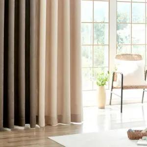 뷰하우스 겐트 아일렛 투톤암막커튼 풀세트 특대형 (암막커튼+커튼봉+망사코디커튼)