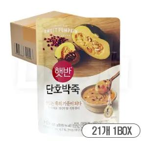햇반 비비고 파우치죽 단호박죽 420g x21개//