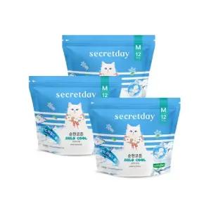시크릿데이 순한쿨링 마일드쿨 썸머생리대 중형 12P 3팩+순한코튼 슬림핏 중형2P 증정O
