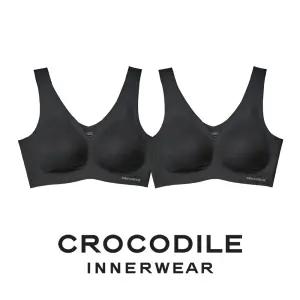 [크로커다일] 감탄브라 소프트핏 쉘론 V넥 패드일체형 브라2종 블랙 CDWBR5M08_