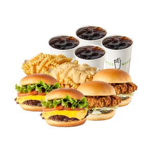 [쉐이크쉑]쉑버거2+치킨쉑2+프라이+치즈프라이+소다S4