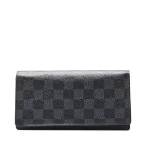 [중고명품] 차콜 PVC 다미에 그라파이트 브라짜 남성 장지갑 N62665