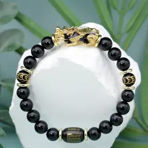 불교팔찌) 비휴 원석 팔찌 오닉스 호안석 경면주사 목화석 체온에 따라 색이 변하는 해치팔찌 불교용품 염