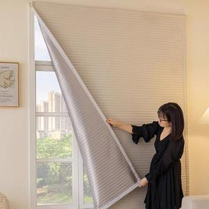 붙이는 방한커튼 패딩커튼 누빔 탈착식 겨울 외풍 양털 방풍커튼 우풍 은회색 80X