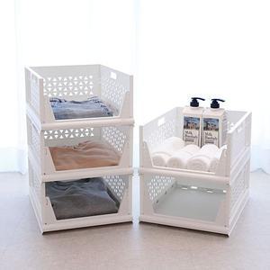 슬라이딩 오픈식 플라스틱 서랍형 리빙박스 대 4개