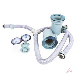 싱크대배수구 교체용 2구 물빠짐 교체관 씽크대수전호스 싱크대배수호스 주방수전교체 씽크대배수호스