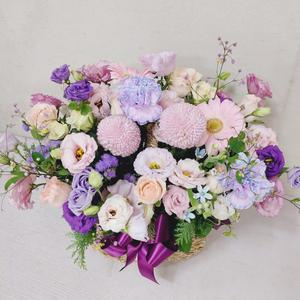 수도권 꽃바구니 당일배달 생화 꽃바구니 중대형 40cm 오렌지, 핑크, 꽃배달 개업 승진선물 졸업 입학 기념일 퇴사 집들이 환갑 칠순 선물 돌잔치