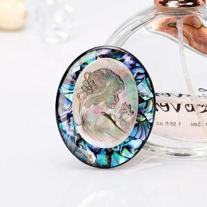 [BZ73522M_55]자개 수공예 레트로 앤틱 리본브로치 브