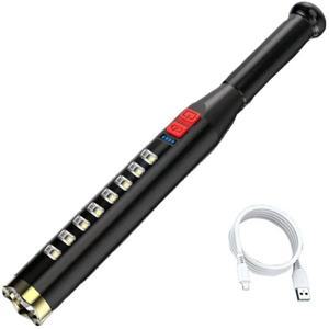 BORUiT 야구 방망이 LED 자기 방어 손전등 슈퍼 밝은 충전식 순찰 ABS 토치 방수 야외 랜턴