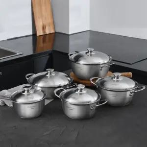 키친아트 베니 인덕션 겸용 스텐냄비 편수 양수냄비 5size