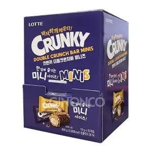 롯데 크런키 더블크런치바 미니즈 665g(19gX35개입) 미니 초코바