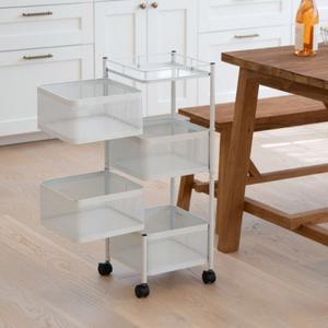 라즈웰 이동식 수납함 운동기구 부엌 카트 5단 탁상형 트레이 인테리어 보비