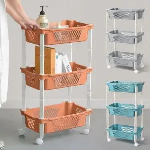 틈새 수납선반 이동식 트롤리 팬트리 주방 카트 3단 트롤리선반 이동식트롤리 이동식선반
