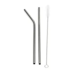 프로방스 스텐 빨대 3P 세트 (직선형+커브형+세척솔) 재사용 텀블러 스트로우