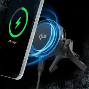 슈피겐 Qi2 쿨링 펠티어 맥세이프 차량용 핸드폰 거치대 고속 무선 충전기 EV15MAA 송풍구형