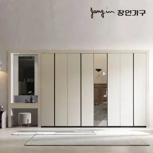 [장인가구]단테 슬림 미러 화장대 파우더 붙박이장 15cm