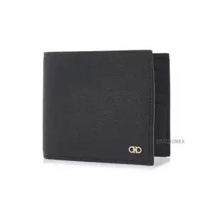 [라벨루쏘] [페라가모] FW25 남성 간치니 반지갑 66 1457 NERO 0775650