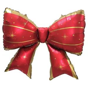 수퍼쉐입 골드라인레드리본 은박풍선(75cm x 70cm)