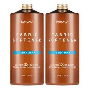 쿤달 3배 초고농축 섬유유연제 클린솝 1580ml 2개 DC