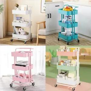 이든앤저스티스 3단 이동 선반 트롤리 고급형 이동선반 바퀴선반 틈새선반