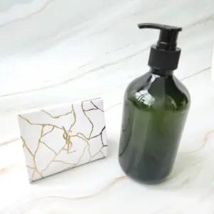 딥그린 원형 펌핑용기 500ml 공병 디스펜서