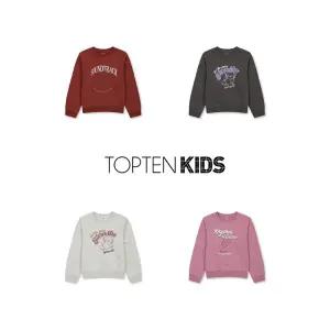 [롯데백화점]탑텐키즈 MKF4TR2201 여아) 테리 가먼트다잉 스웨트셔츠